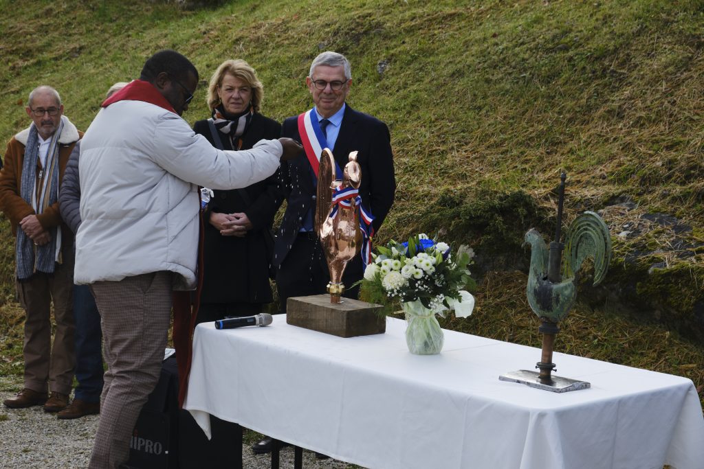 pose du coq - inauguration du clocher